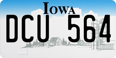 IA license plate DCU564