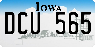 IA license plate DCU565