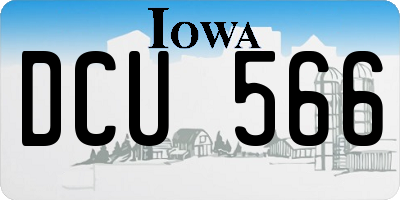 IA license plate DCU566