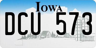 IA license plate DCU573