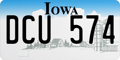 IA license plate DCU574