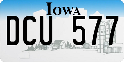 IA license plate DCU577