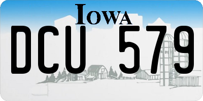 IA license plate DCU579