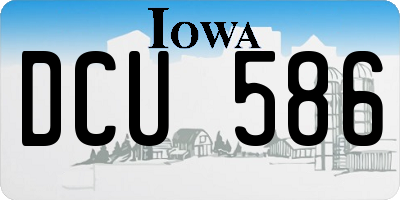 IA license plate DCU586