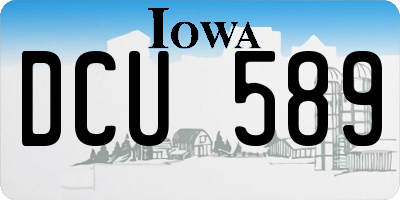 IA license plate DCU589