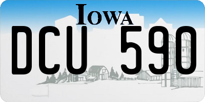 IA license plate DCU590