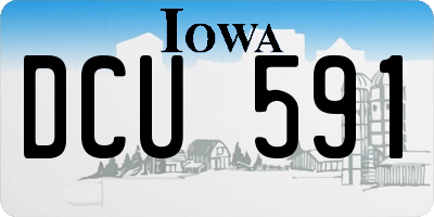 IA license plate DCU591