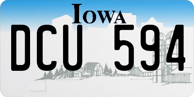 IA license plate DCU594