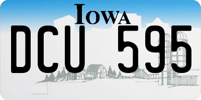 IA license plate DCU595