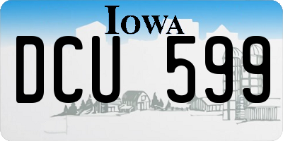 IA license plate DCU599
