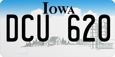 IA license plate DCU620
