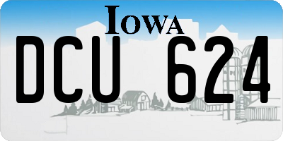 IA license plate DCU624