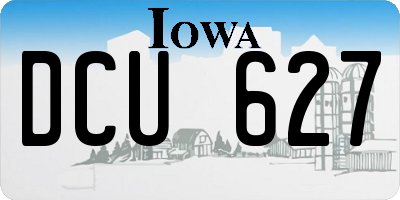 IA license plate DCU627