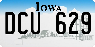 IA license plate DCU629