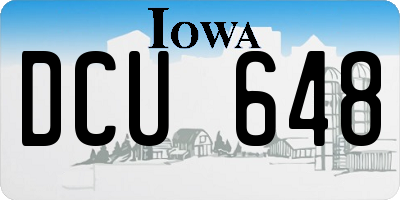 IA license plate DCU648