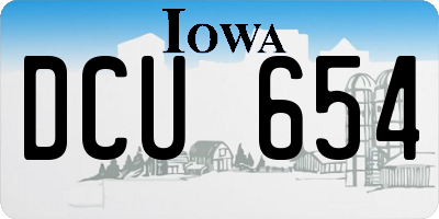 IA license plate DCU654