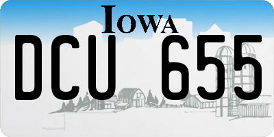 IA license plate DCU655