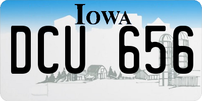IA license plate DCU656