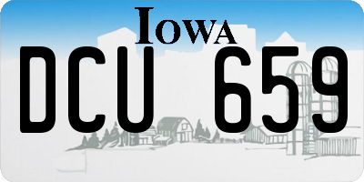 IA license plate DCU659