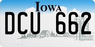 IA license plate DCU662
