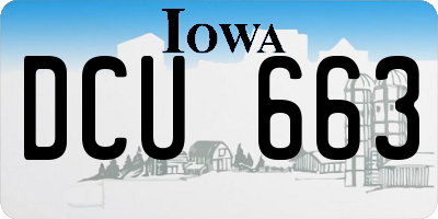 IA license plate DCU663