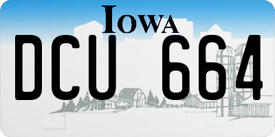 IA license plate DCU664