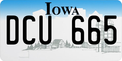 IA license plate DCU665
