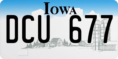 IA license plate DCU677
