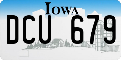 IA license plate DCU679