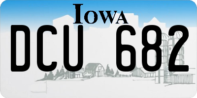 IA license plate DCU682