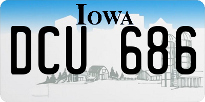 IA license plate DCU686