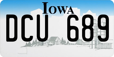 IA license plate DCU689