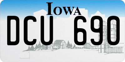 IA license plate DCU690