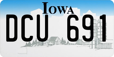 IA license plate DCU691