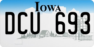 IA license plate DCU693