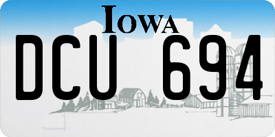 IA license plate DCU694