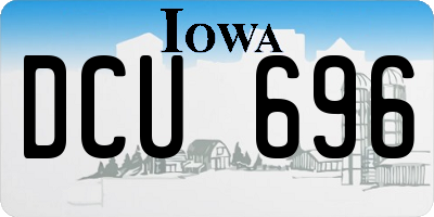 IA license plate DCU696