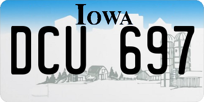 IA license plate DCU697