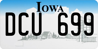 IA license plate DCU699