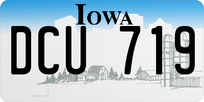 IA license plate DCU719