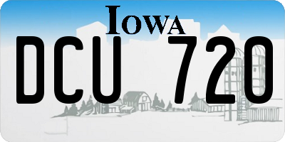 IA license plate DCU720