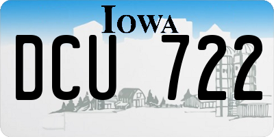 IA license plate DCU722