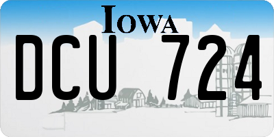 IA license plate DCU724