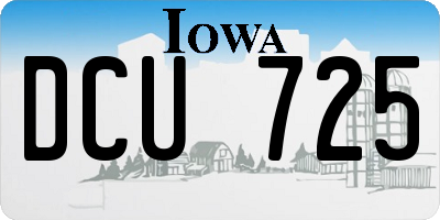 IA license plate DCU725