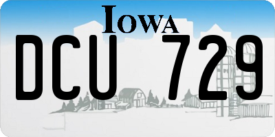 IA license plate DCU729