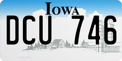 IA license plate DCU746