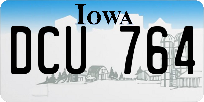 IA license plate DCU764