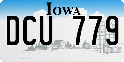 IA license plate DCU779