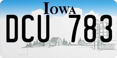 IA license plate DCU783