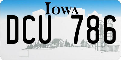 IA license plate DCU786